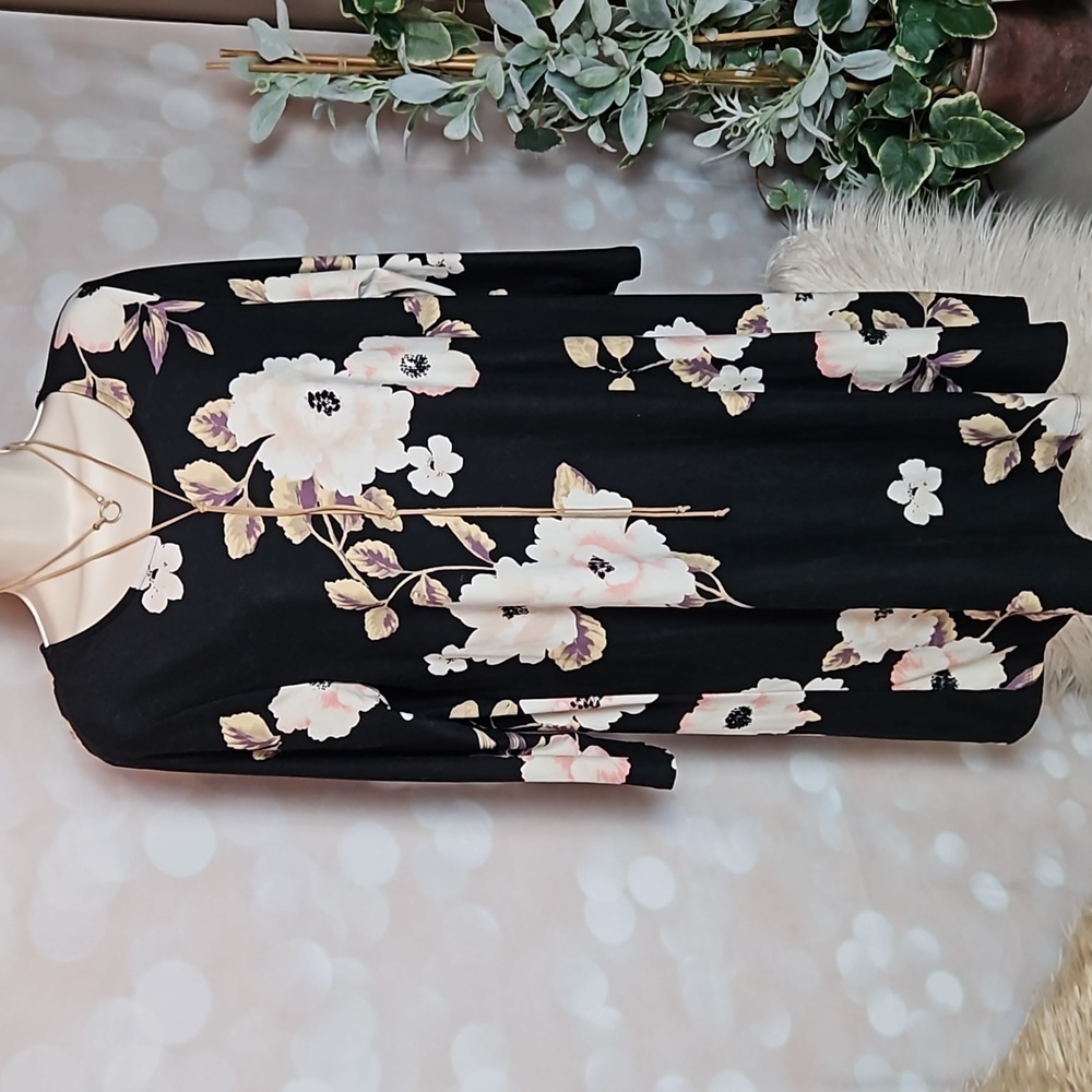Bobbie Brooks | Super Soft Black Floral Swing Style Dress
